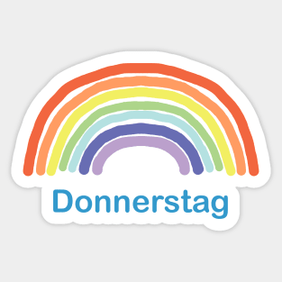 Donnerstag Thursday Rainbow Sticker